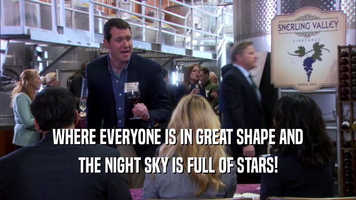 WHERE EVERYONE IS IN GREAT SHAPE AND THE NIGHT SKY IS FULL OF STARS! 