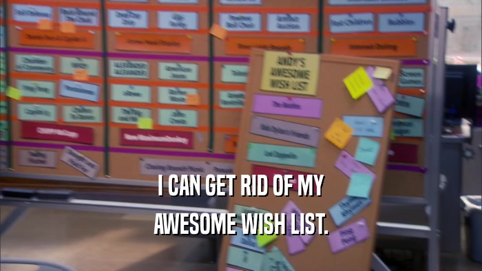 I CAN GET RID OF MY AWESOME WISH LIST. 