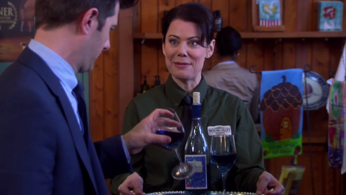 SOME OF OUR BLUEBERRY WINE? WE MAKE IT RIGHT HERE AT THE VINEYARD. 