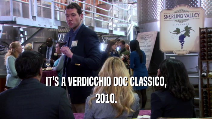 IT'S A VERDICCHIO DOC CLASSICO, 2010. 