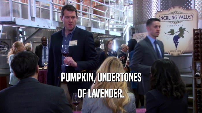 PUMPKIN, UNDERTONES OF LAVENDER. 
