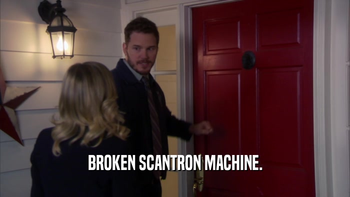BROKEN SCANTRON MACHINE.  