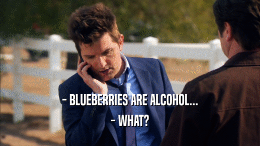 - BLUEBERRIES ARE ALCOHOL... - WHAT? 