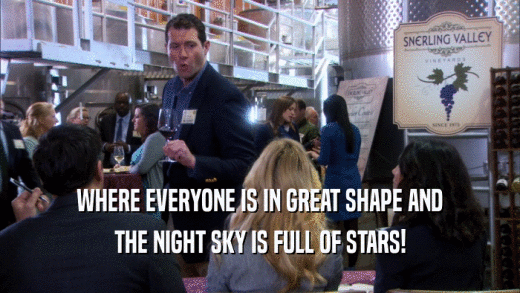 WHERE EVERYONE IS IN GREAT SHAPE AND THE NIGHT SKY IS FULL OF STARS! 