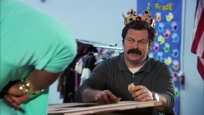 - YOU TAKE THAT BACK. - COME ON, SWANSON. 