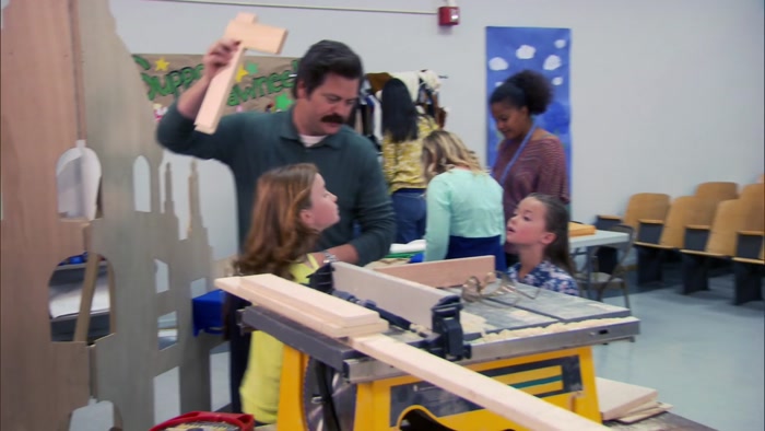 GIRLS, RON'S GOT SHARP TOOLS NOW. 
