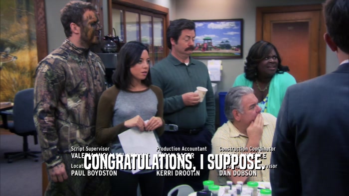 CONGRATULATIONS, I SUPPOSE.  