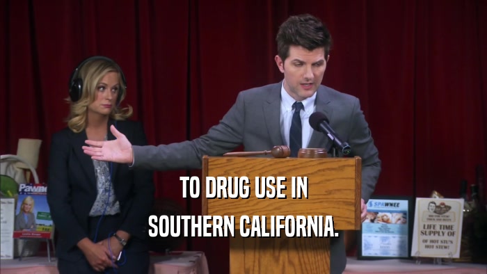 TO DRUG USE IN SOUTHERN CALIFORNIA. 
