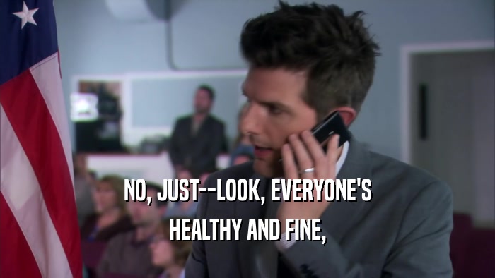 NO, JUST--LOOK, EVERYONE'S HEALTHY AND FINE, 