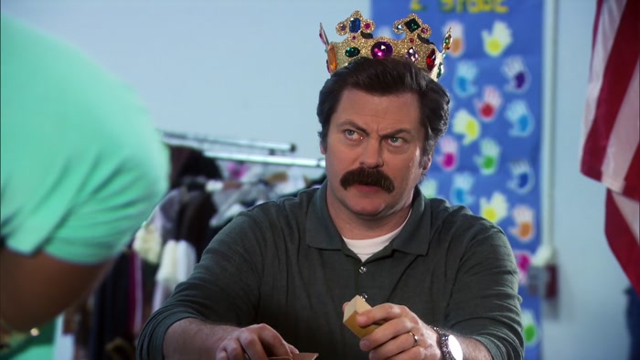 - YOU TAKE THAT BACK. - COME ON, SWANSON. 
