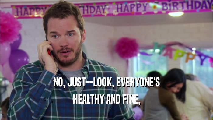 NO, JUST--LOOK, EVERYONE'S HEALTHY AND FINE, 