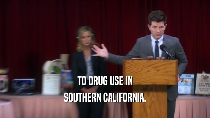 TO DRUG USE IN SOUTHERN CALIFORNIA. 