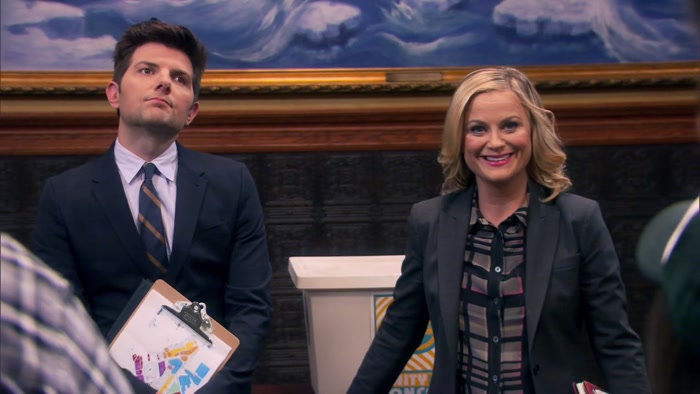 - THAT I LOVE AND ADMIRE YOU. - OH! LESLIE, THANK YOU. 