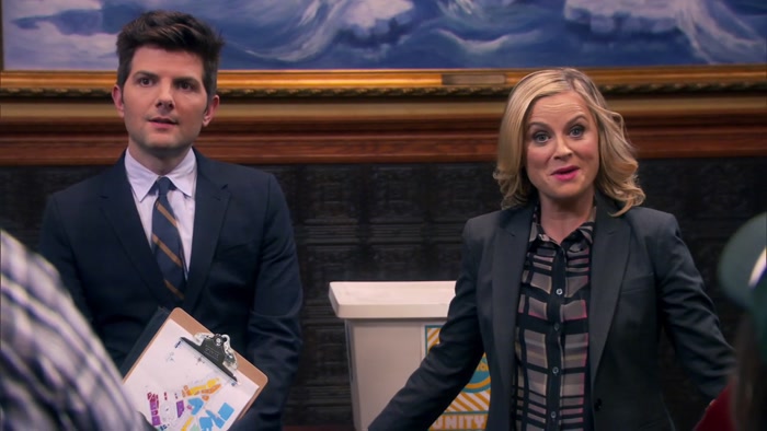 - THAT I LOVE AND ADMIRE YOU. - OH! LESLIE, THANK YOU. 