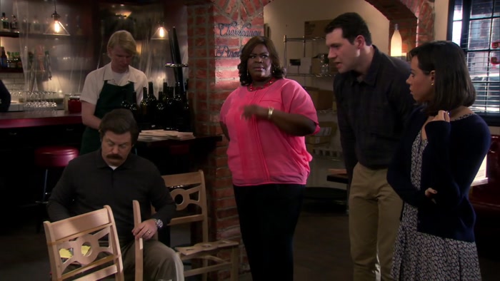 UGH! THE SAWDUST FROM RON'S CHAIRS IS EVERYWHERE! 