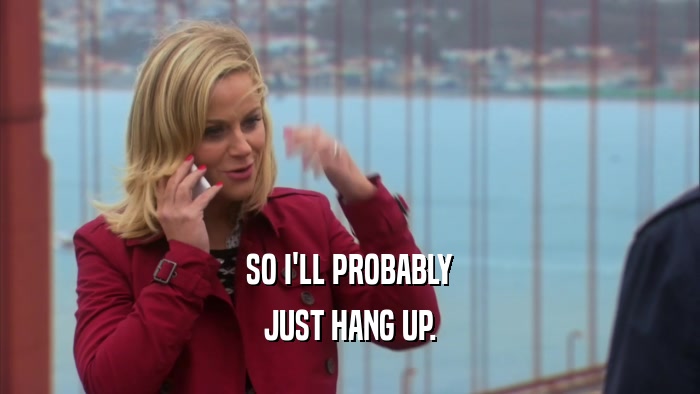 SO I'LL PROBABLY JUST HANG UP. 