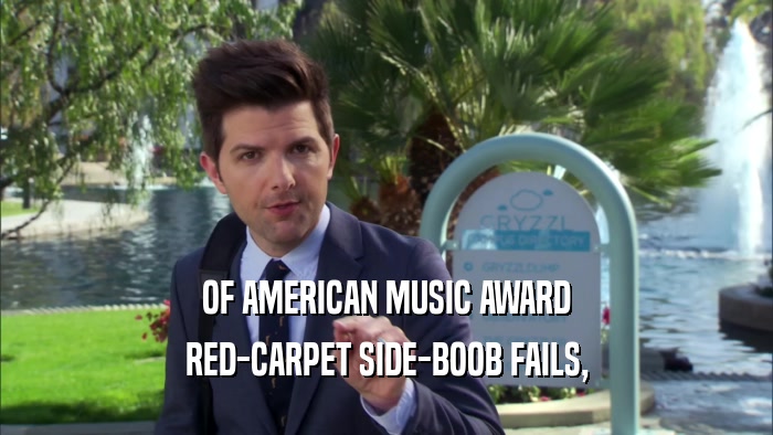 OF AMERICAN MUSIC AWARD RED-CARPET SIDE-BOOB FAILS, 