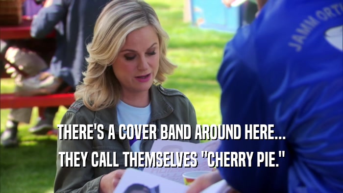 THERE'S A COVER BAND AROUND HERE... THEY CALL THEMSELVES 