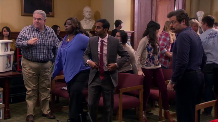 CAN THE PARKS AND REC PEOPLE HANG BACK FOR A SECOND? 