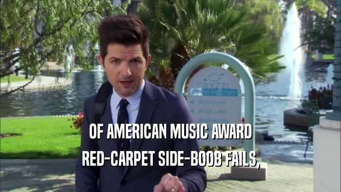 OF AMERICAN MUSIC AWARD RED-CARPET SIDE-BOOB FAILS, 