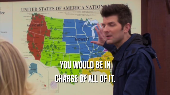 YOU WOULD BE IN CHARGE OF ALL OF IT. 