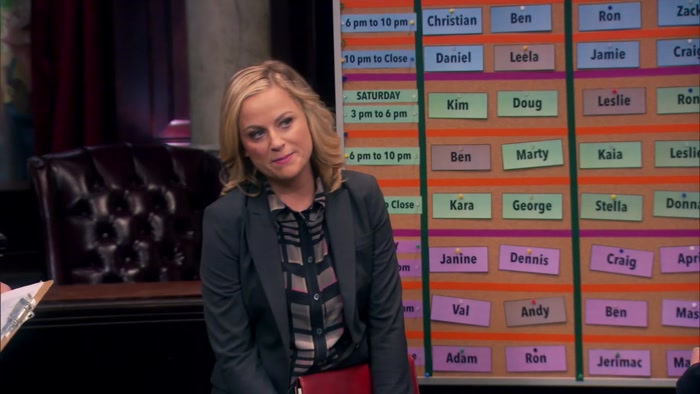 CAN THE PARKS AND REC PEOPLE HANG BACK FOR A SECOND? 