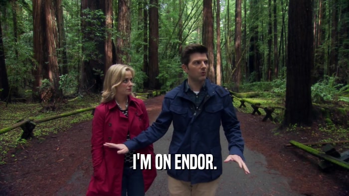 I'M ON ENDOR.  