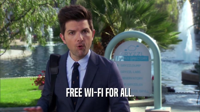 FREE WI-FI FOR ALL.  