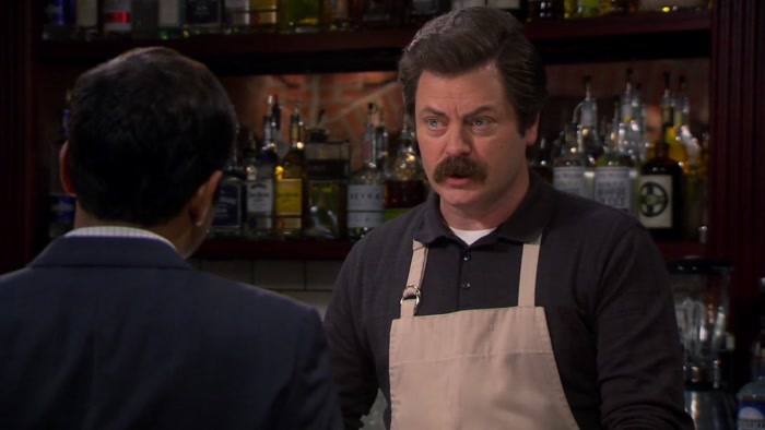- JUST GO HOME, RON. - I'M NOT DONE WITH THE CHAIRS YET. 