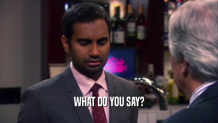 WHAT DO YOU SAY?  