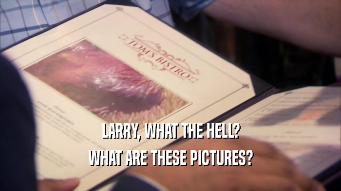 LARRY, WHAT THE HELL? WHAT ARE THESE PICTURES? 