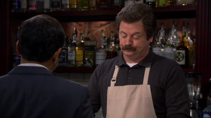 - JUST GO HOME, RON. - I'M NOT DONE WITH THE CHAIRS YET. 