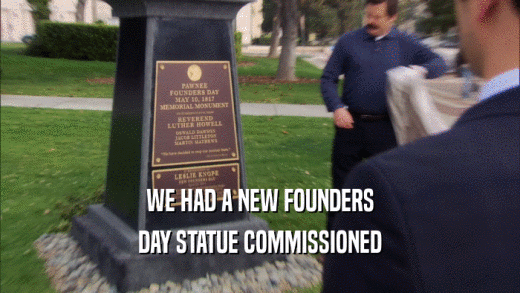 WE HAD A NEW FOUNDERS DAY STATUE COMMISSIONED 