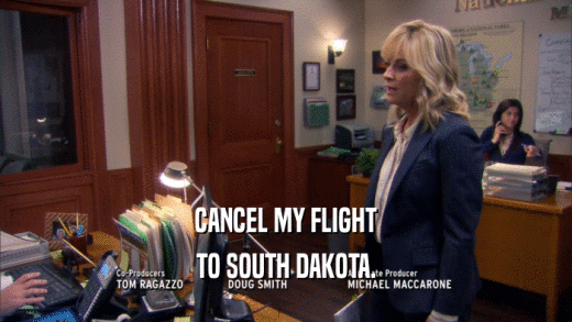 CANCEL MY FLIGHT TO SOUTH DAKOTA. 