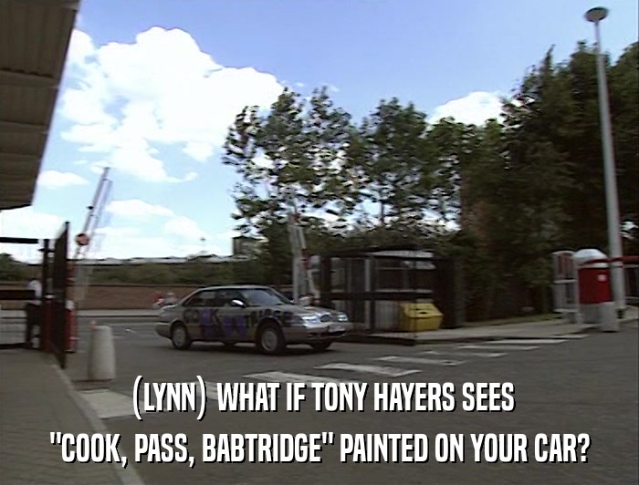 (LYNN) WHAT IF TONY HAYERS SEES 