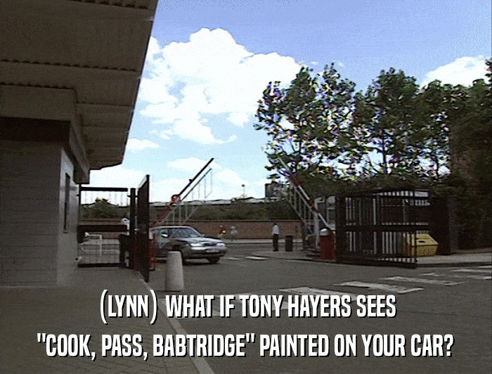 (LYNN) WHAT IF TONY HAYERS SEES 