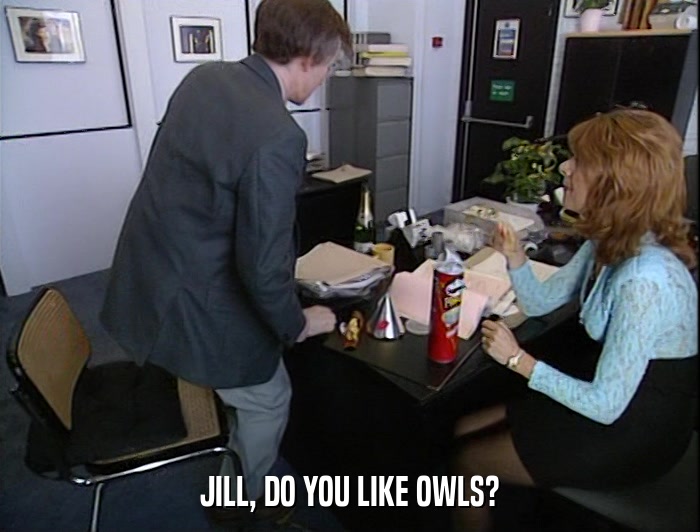 JILL, DO YOU LIKE OWLS?  