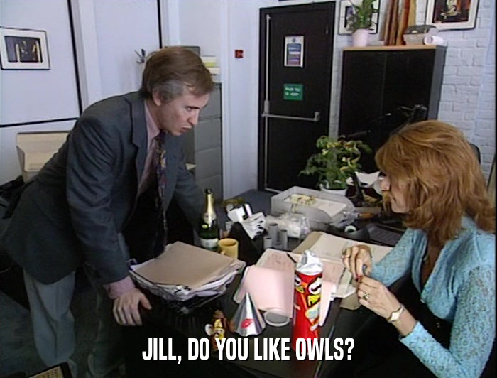 JILL, DO YOU LIKE OWLS?  