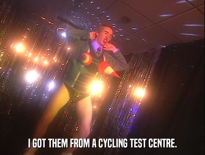 I GOT THEM FROM A CYCLING TEST CENTRE.  