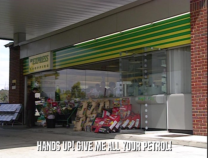 HANDS UP! GIVE ME ALL YOUR PETROL!  