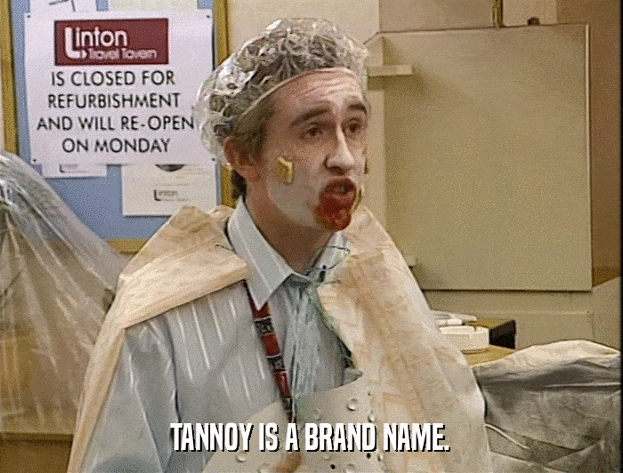Partridge Cloud | tannoy is a brand name.