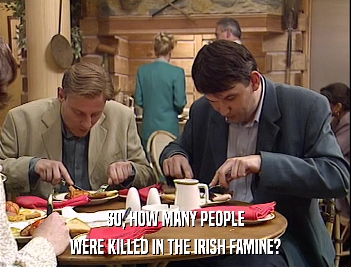 SO, HOW MANY PEOPLE WERE KILLED IN THE IRISH FAMINE? 