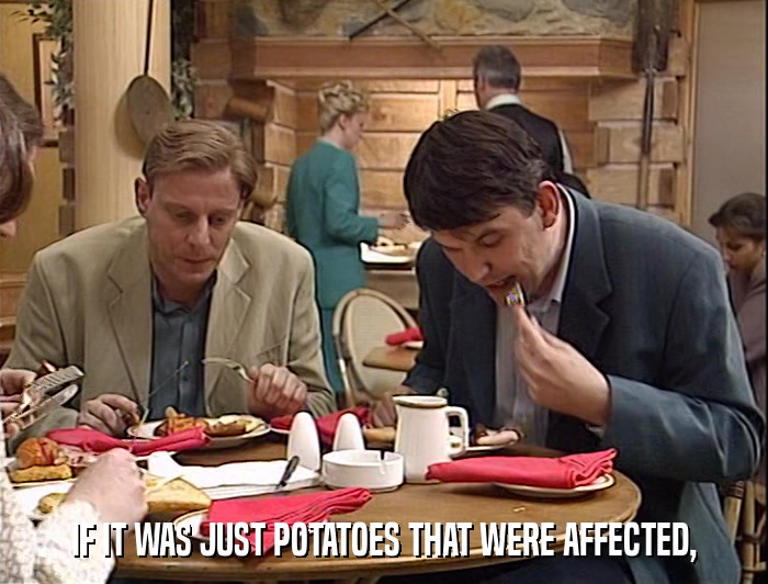 IF IT WAS JUST POTATOES THAT WERE AFFECTED,  