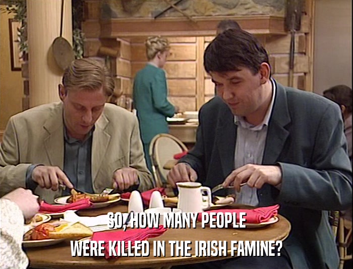 SO, HOW MANY PEOPLE WERE KILLED IN THE IRISH FAMINE? 