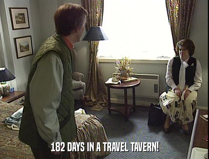 182 DAYS IN A TRAVEL TAVERN!  