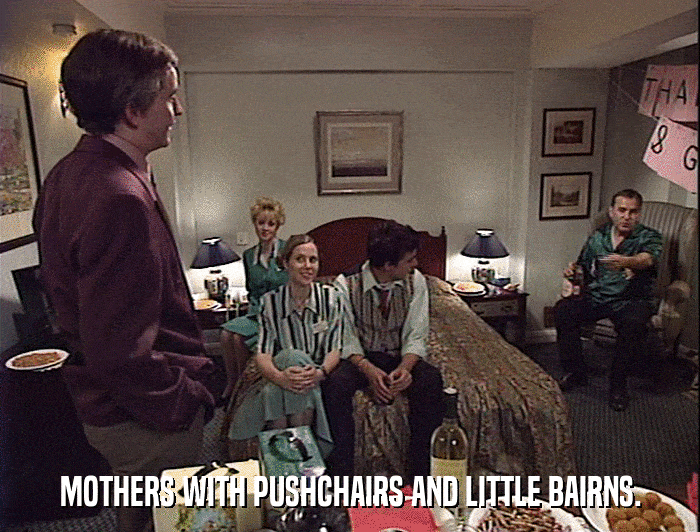 MOTHERS WITH PUSHCHAIRS AND LITTLE BAIRNS.  