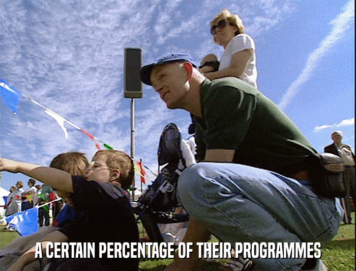 A CERTAIN PERCENTAGE OF THEIR PROGRAMMES  