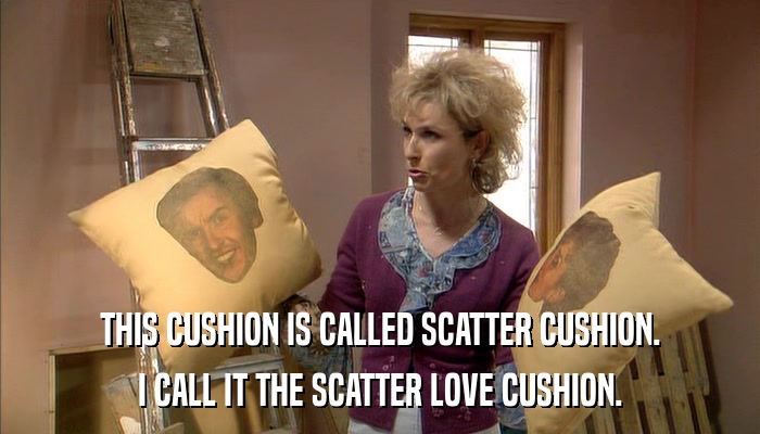 THIS CUSHION IS CALLED SCATTER CUSHION. I CALL IT THE SCATTER LOVE CUSHION. 