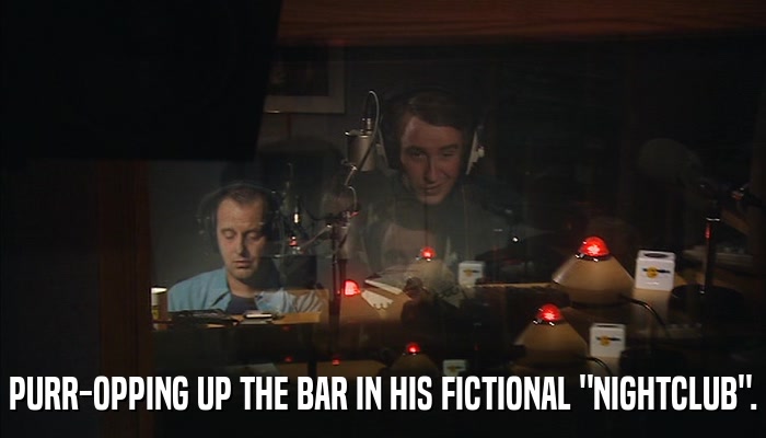 PURR-OPPING UP THE BAR IN HIS FICTIONAL 