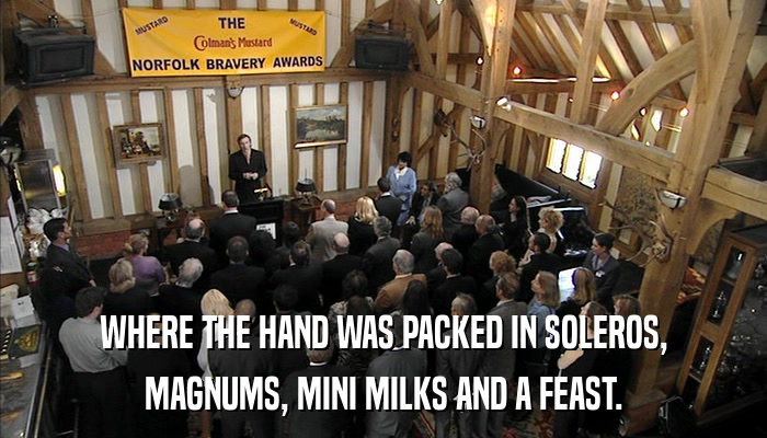 WHERE THE HAND WAS PACKED IN SOLEROS, MAGNUMS, MINI MILKS AND A FEAST. 